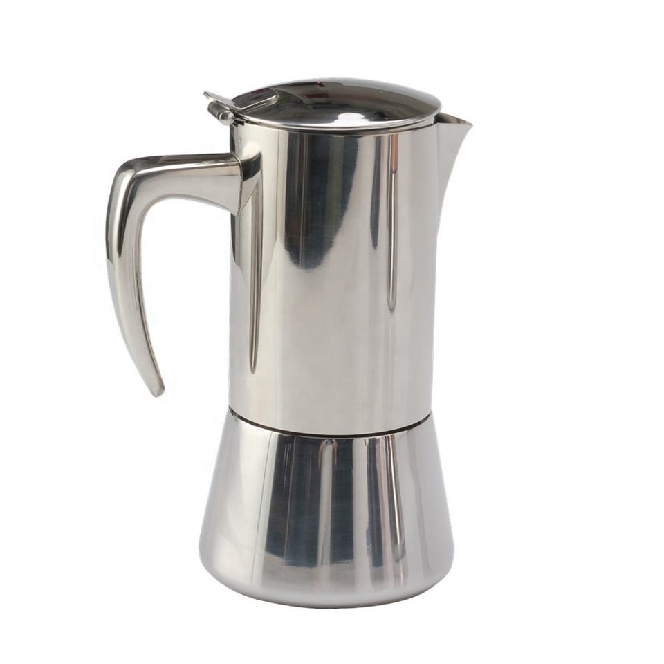 Cuban Coffee Maker--Stainless Steel Moka Pot with Silicone Seal Compatible with All Stoves Italian Coffee Maker