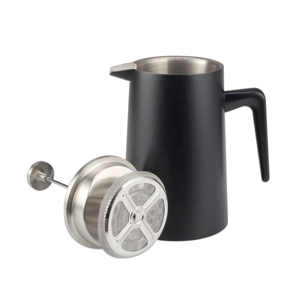 French Press Double-Wall Stainless Steel Coffee & Tea Maker,1.0L