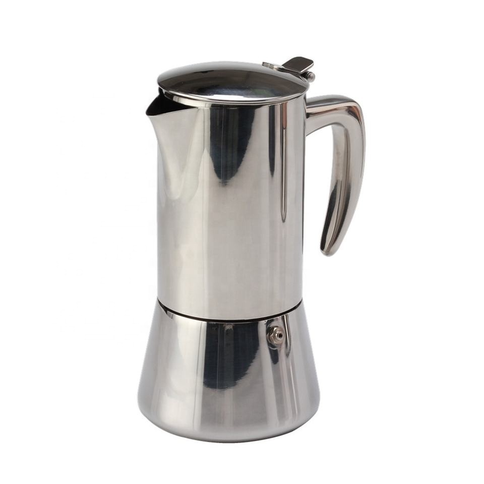 Cuban Coffee Maker--Stainless Steel Moka Pot with Silicone Seal Compatible with All Stoves Italian Coffee Maker