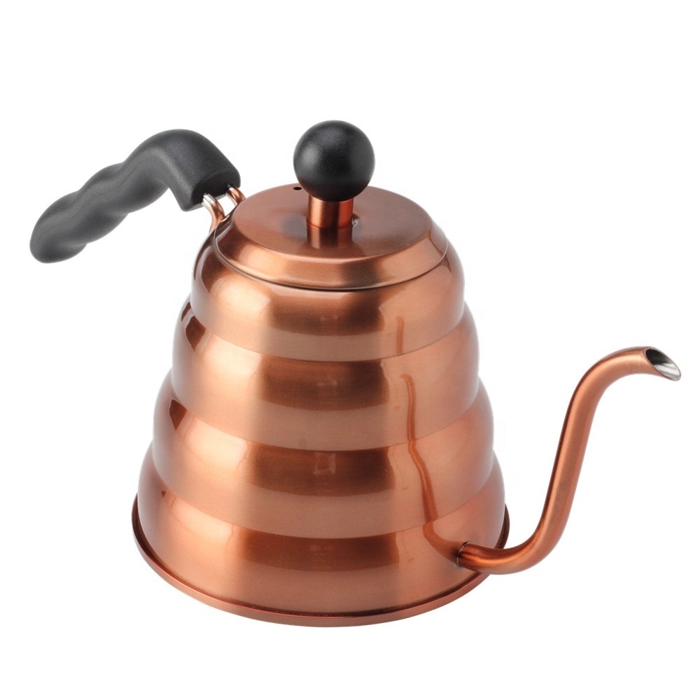 Anti-Rust Stainless Steel Copper Goose Neck Pour Over Tea Kettle