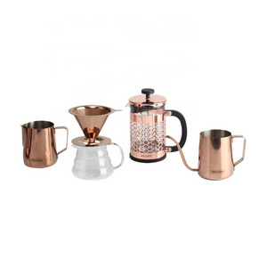 Includes Coffee Kettle - Milk Jug - Glass French Press - Coffee Server, Pour Over Coffee Maker Set