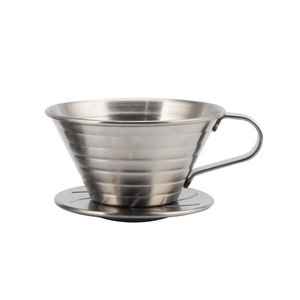 Stainless Steel Pour Over Coffee Drip Filter, Reusable Slow Drip Hand Coffee Dripper