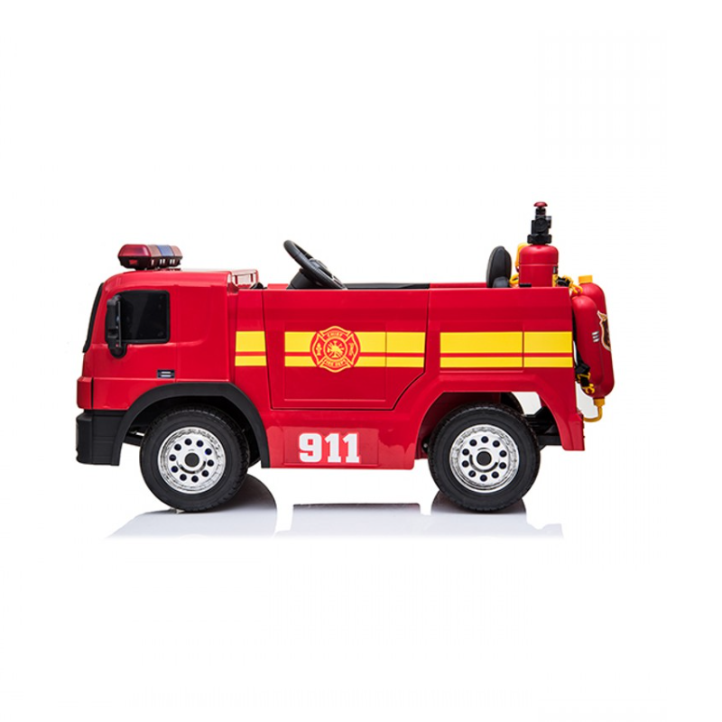 WDSX1818 New Ride on Toys Kids Electric Fire Truck with Water Gun, Hat, Fire Extinguisher