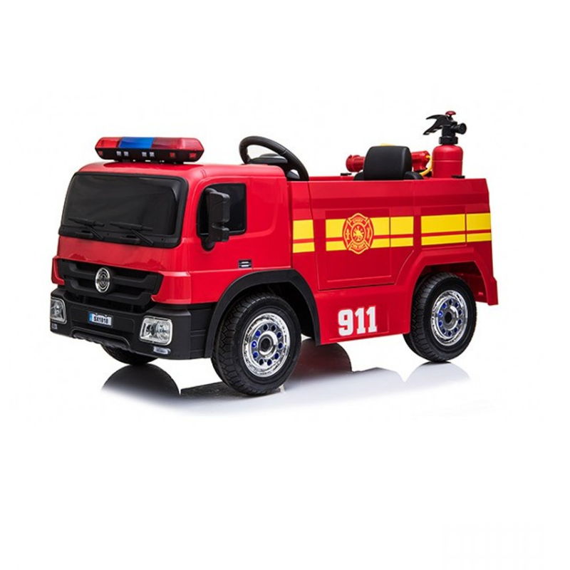 WDSX1818 New Ride on Toys Kids Electric Fire Truck with Water Gun, Hat, Fire Extinguisher