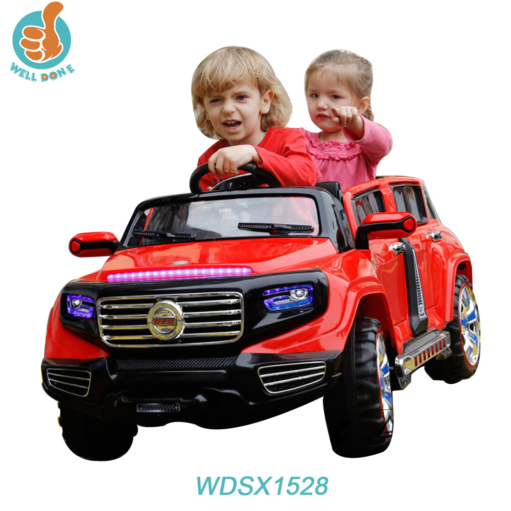 WDSX1528 Hot  kids ride on  car   4 Seater Electric car Toys with 12v battery adjust music