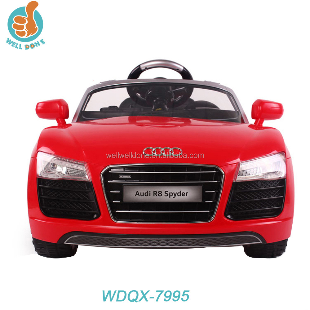 WDQX7995 License kids car Audi R8 baby sit, with remote control cheap toy