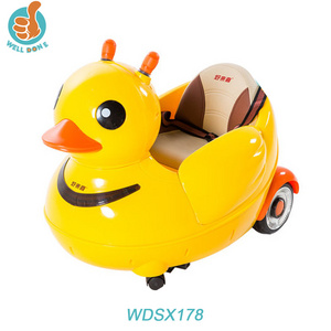 WDSX178 Cute kids ride on electric cars toy for wholesale, big duck with double door open, music, light, WDSX178