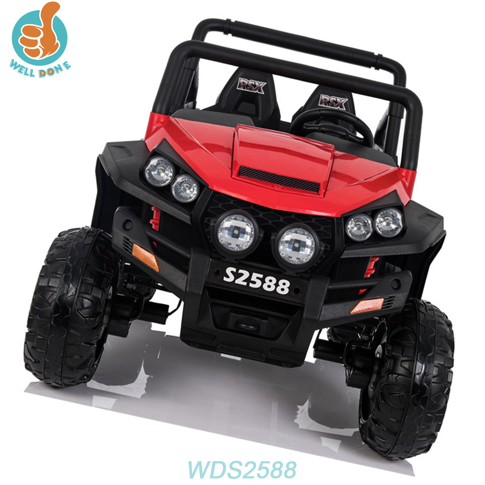 WDS2588 12V Electric Ride On Cars Two Seater Toy With Leather Seat Optional