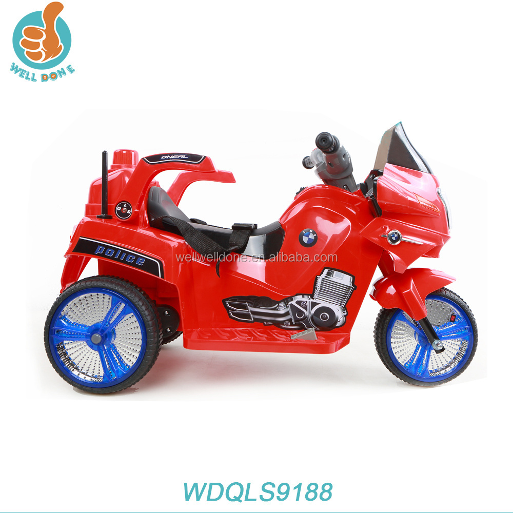 WDQLS9188 Hot Selling 3 Wheel Electric Car, With Shining Wheels, Mp3 Port And Volume Adjusting Baby Motorcycle