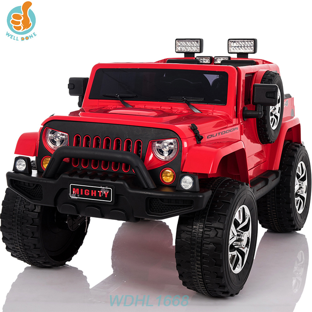 WDHL1668 2017 New Baby Kids Ride On,Four Wheeler Bikes , Car Truck, RC Wheel Suspension Power Display Double Door Open