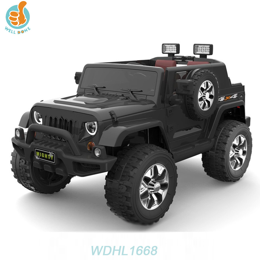 WDHL1668 2017 New Baby Kids Ride On,Four Wheeler Bikes , Car Truck, RC Wheel Suspension Power Display Double Door Open