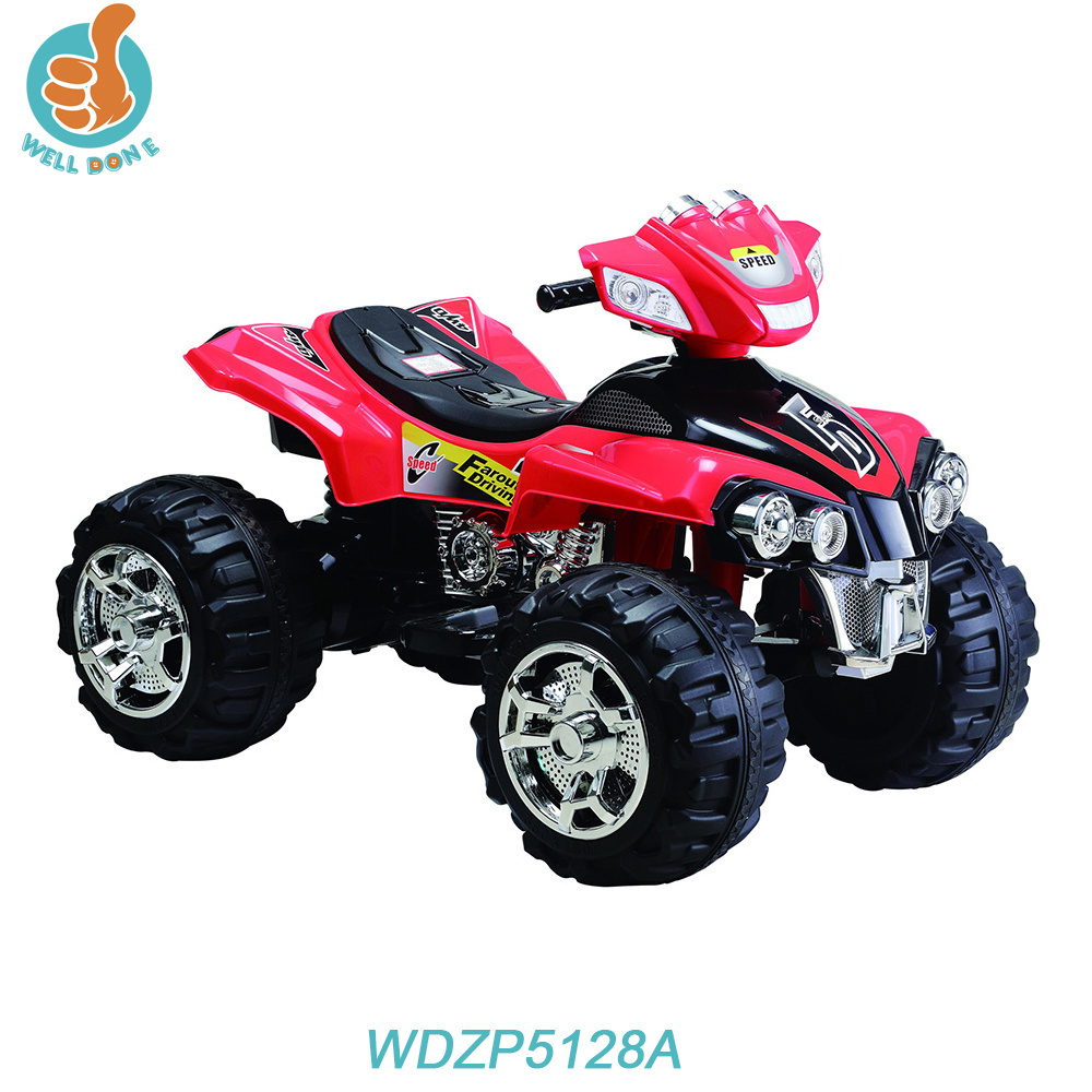 Popular electric car for kids to drive, with big wheel strong power toy quad, kids favorite toy for fun WD5128A