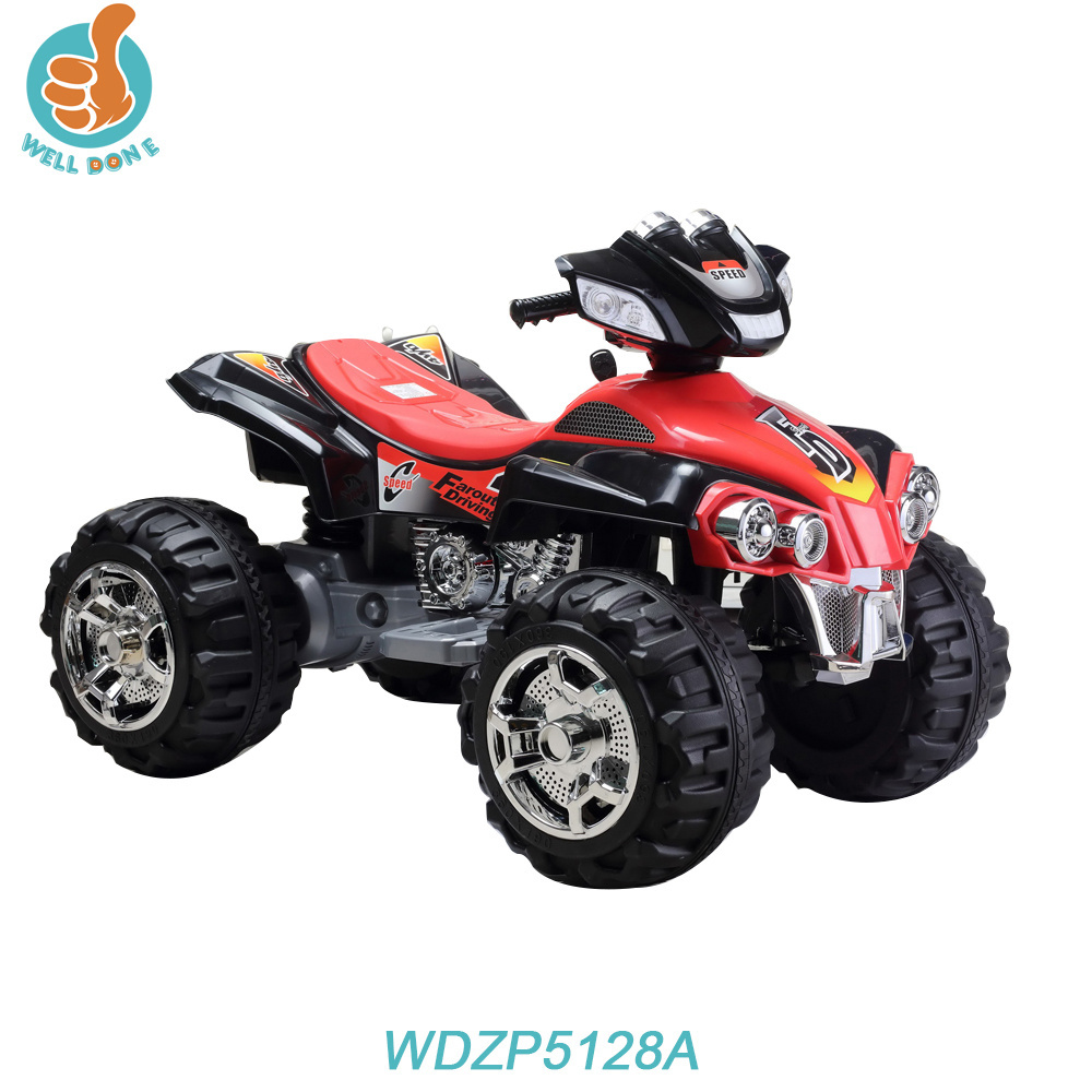 Popular electric car for kids to drive, with big wheel strong power toy quad, kids favorite toy for fun WD5128A