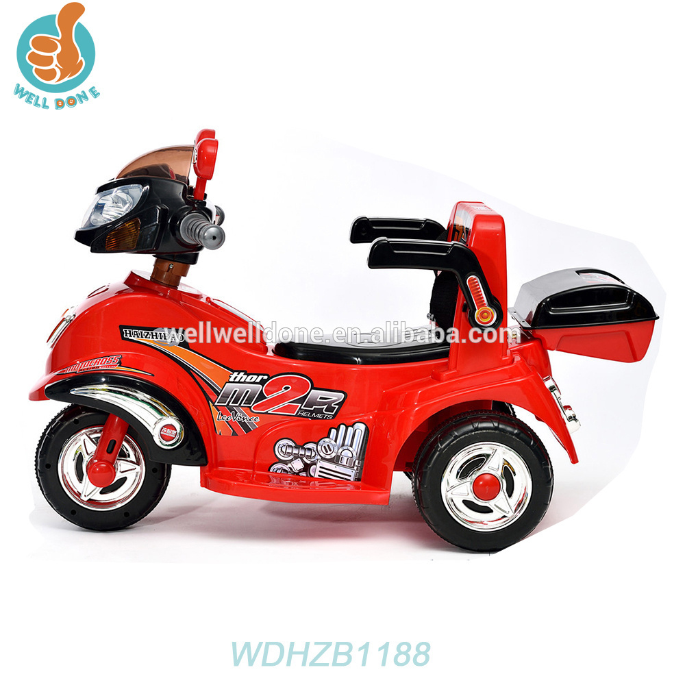 WDHZB1188 Popular design car fashion ride on car for kids battery powered three wheels toy motorcycle