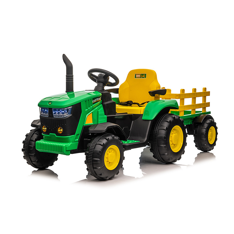 WDHL-3388 2023 New arrival children's toy tractor 12V kids ride on car with trailer