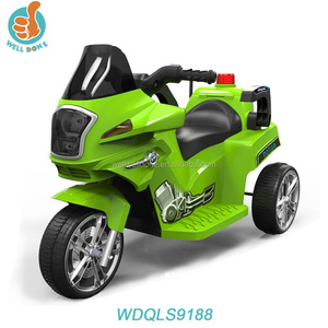 WDQLS9188 Hot Selling 3 Wheel Electric Car, With Shining Wheels, Mp3 Port And Volume Adjusting Baby Motorcycle