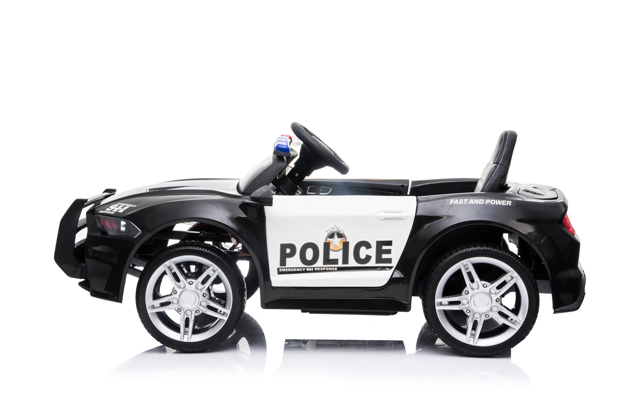 2019 New Kids Electric Ride On Police  Car  Four Wheel Children Electric Car Remote Control With One Seat