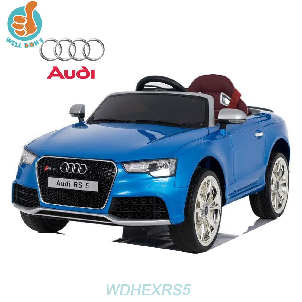 WDHEXRS5 Licensed Audi RS5 2016 New Electric Car For Kids With Remote Control, Leather Seat Power Display 2 Door Open