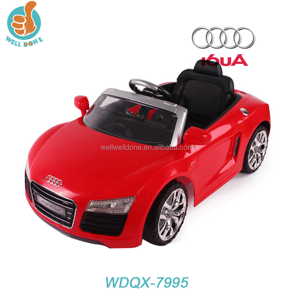 WDQX7995 License kids car Audi R8 baby sit, with remote control cheap toy