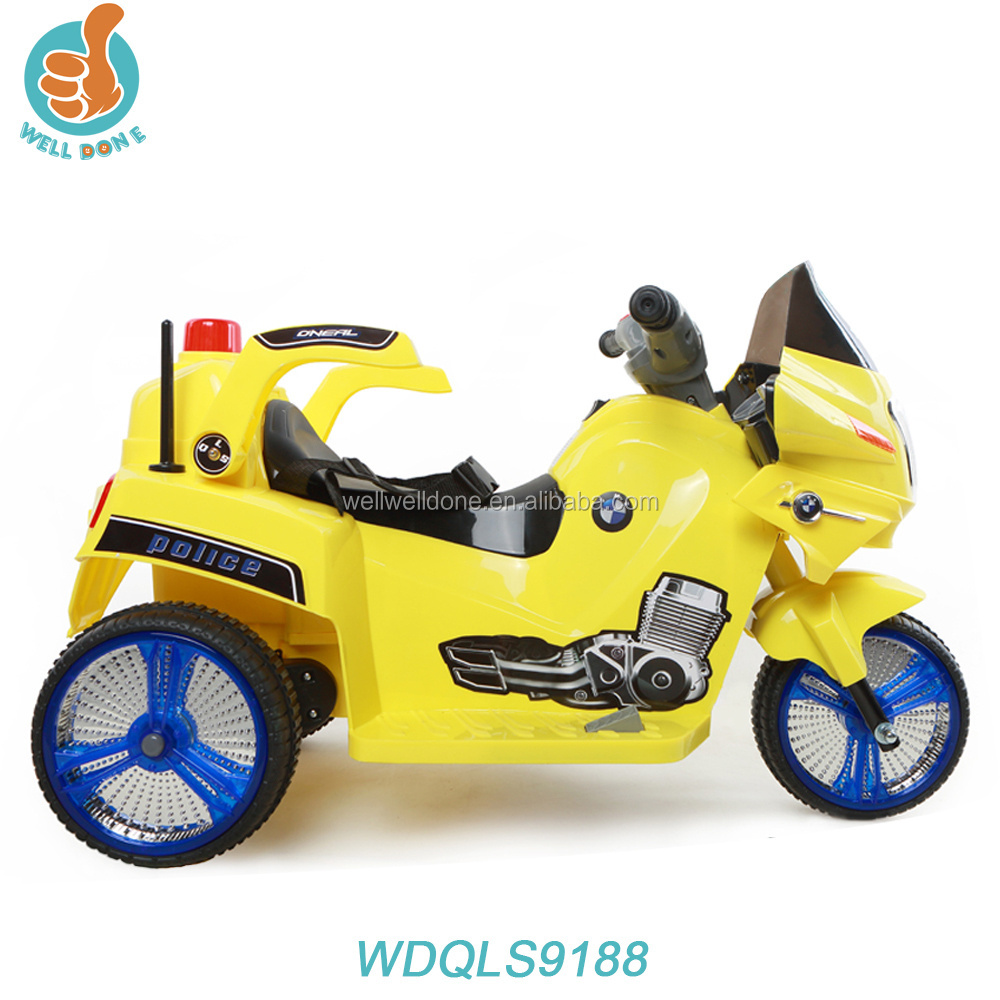 WDQLS9188 Hot Selling 3 Wheel Electric Car, With Shining Wheels, Mp3 Port And Volume Adjusting Baby Motorcycle