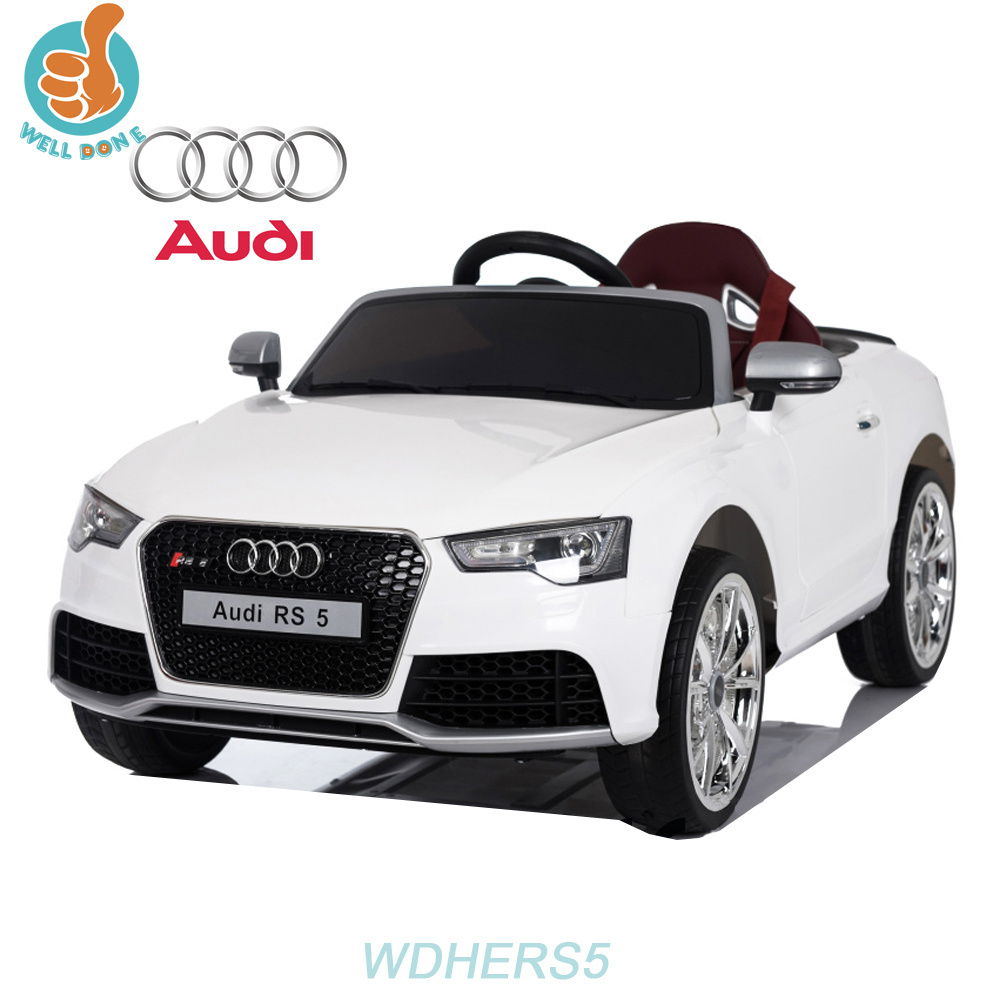 WDHEXRS5 Licensed Audi RS5 2016 New Electric Car For Kids With Remote Control, Leather Seat Power Display 2 Door Open