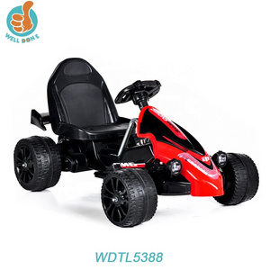 Kids ride on pedal go kart with rubber tires