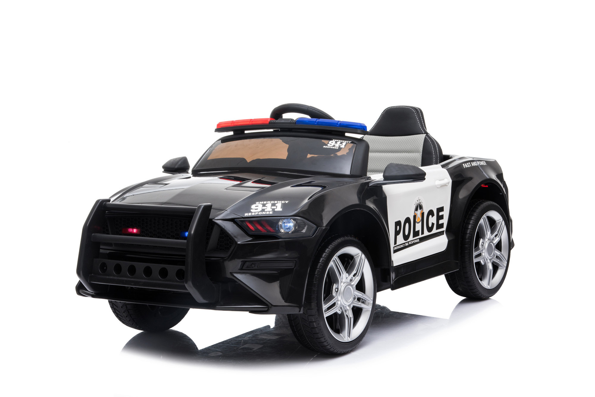 2019 New Kids Electric Ride On Police  Car  Four Wheel Children Electric Car Remote Control With One Seat