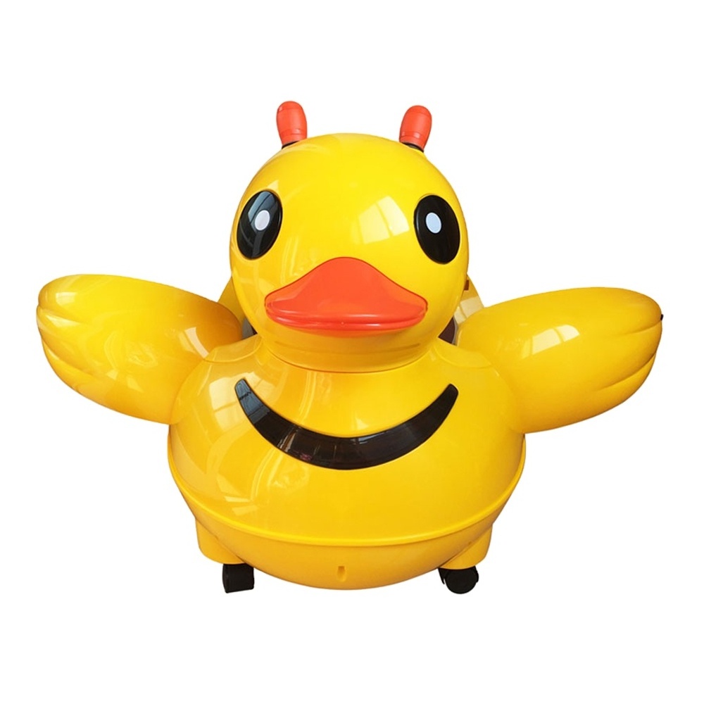 Cute kids ride on duck toy electric cars for wholesale, big duck with double door open, music, light, WDSX178