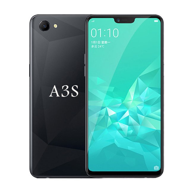 High Quality Cheap Original Used Cell Phones A3S 128G ROM Dual Card Wholesale Second Hand Android Mobile Phones For OPPO A3S