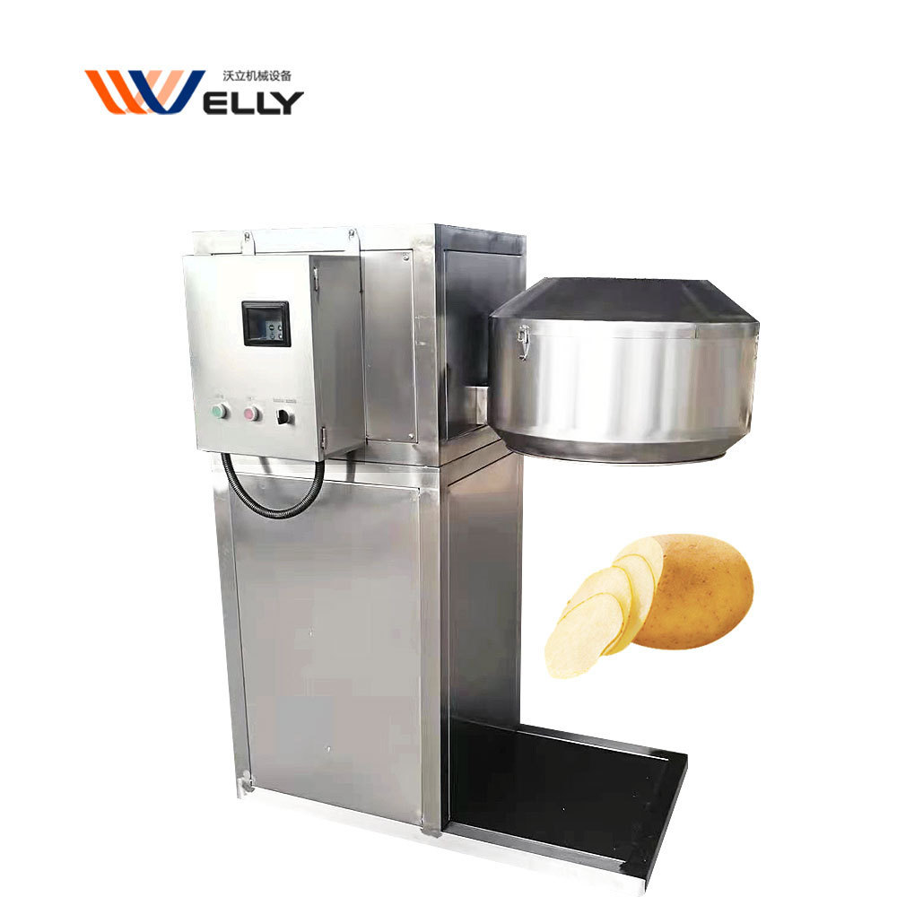 Automatic Press Down Small Papaya Commercial Potato Chips Slicer Onion Fries Cut Fruit Vegetable Slicing Machine