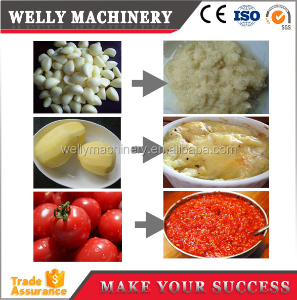 Factory price automatic mashed potato grinding machine/chilli paste machine/ginger garlic paste making machine