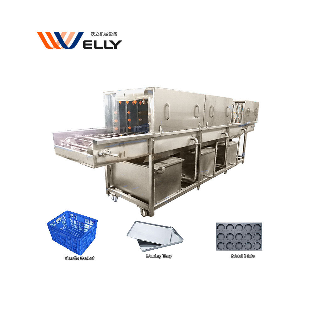 Fast Delivery Automatic Baking Drip Tray Plastic Crates Washing Trash Bin Plastic Box Plastic Tray Washer Bin Cleaning Machine