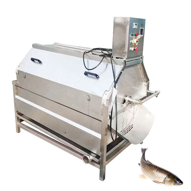 Professional Pollock Salmon Cod Fish Scaling Drum Scale Remover Gutting Skinning Machine Fish Scaler Machine Price