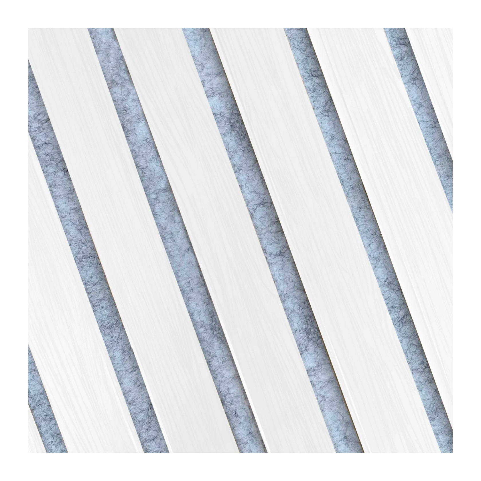 White PVC Veneer wood Grey PET Slat Panels Soundproof Interior Decoration Panels Acoustic wall wood panel