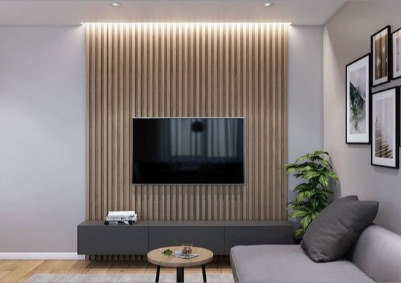 White OAK Slat Wood Wall Panels  Acoustic Panel Wooden Woodupp Akupanels sound absorption wall