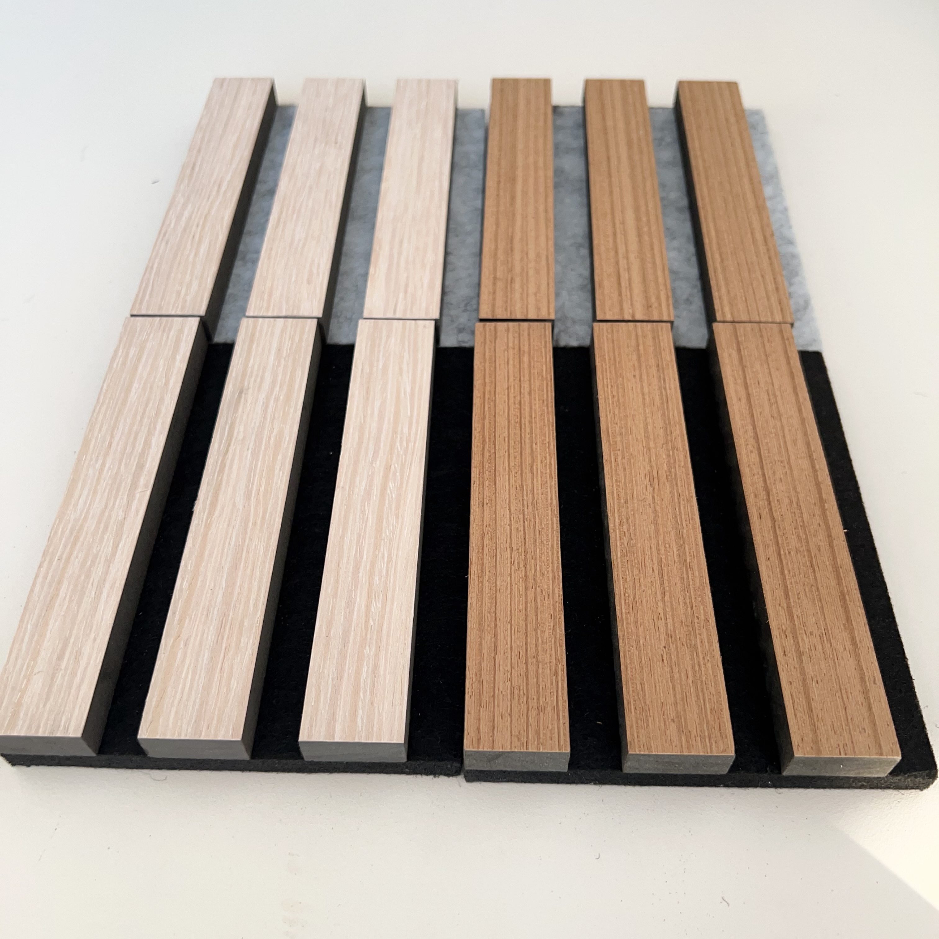 High performance acoustic PET wooded wall panel wood slat panel