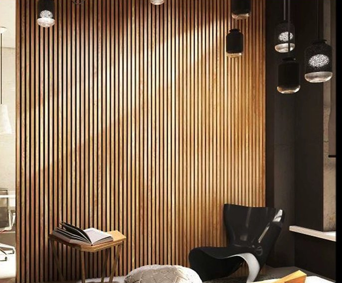 Sound Absorbing Wooden Slat Acoustic Panel For Interior Wall