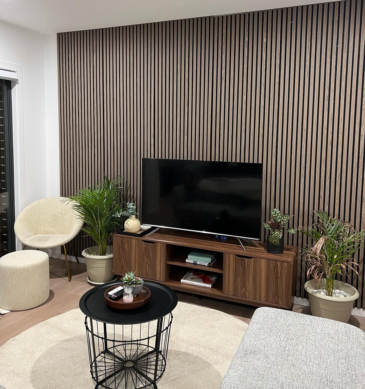 High performance acoustic PET wooded wall panel wood slat panel