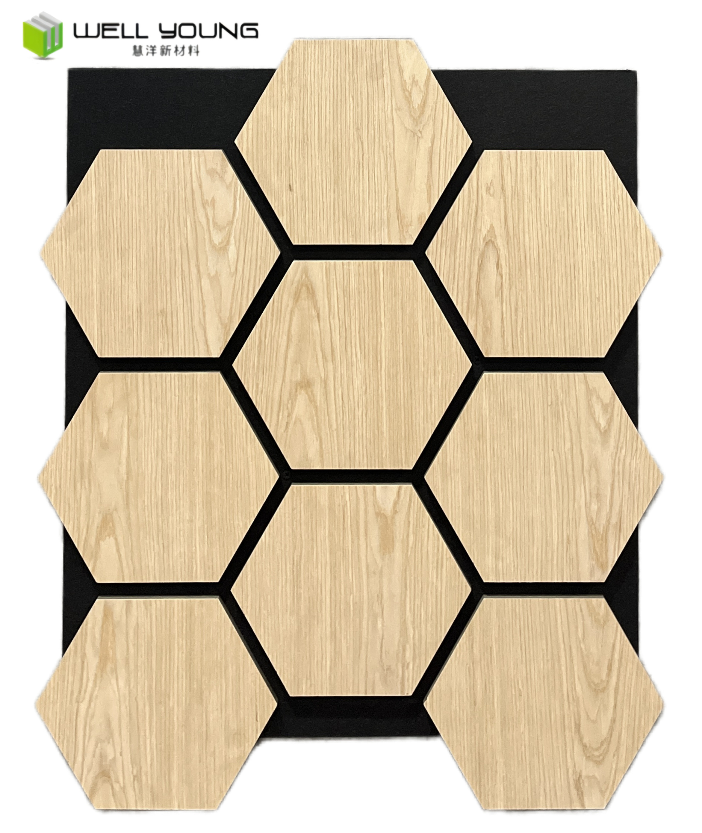 Modern Hexagon Sound Reduction New Design Wooden Acoustic Panels Wall Panel for Office