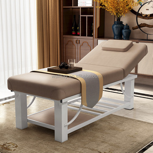 Hot Sale Wooden Spa Salon Beauty Health Care White Massage Table Bed Nail Lash Facial Bed For Sale