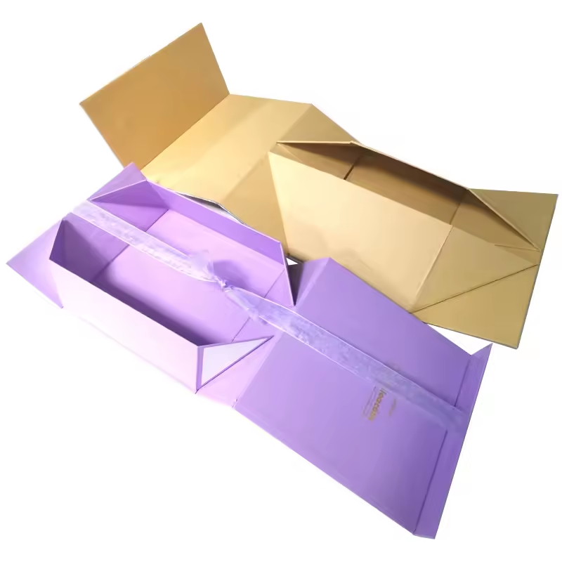 High quality custom small large low clothing shoes color rigid flat magnetic folding gift box for gift pack