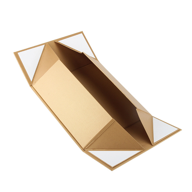 Custom Logo color Large Rigid Cardboard Packaging Magnetic Foldable Paper Hamper Ribbon Gift Box