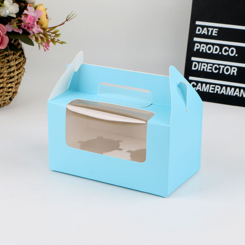 Customizable Luxury White Swiss Roll Window wedding candy cookie cup Cake Bird Nest Ribbon Gift Paper Packaging Box with cover