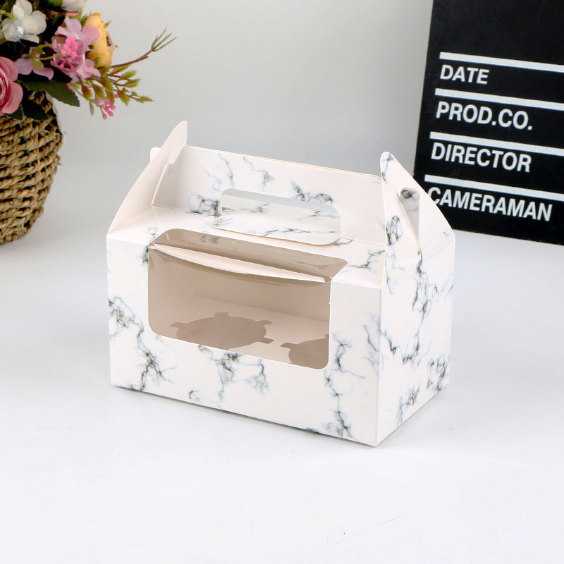 Customizable Luxury White Swiss Roll Window wedding candy cookie cup Cake Bird Nest Ribbon Gift Paper Packaging Box with cover