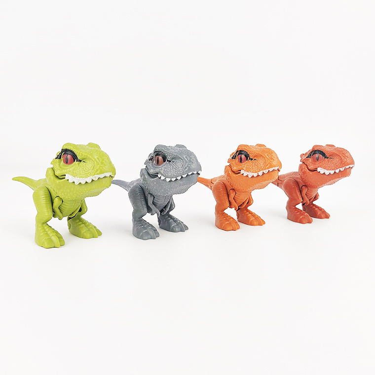 Hot selling promotional mini plastic novelty gifts tyrannosaurus rex finger bite biting dinosaur toys for kids boys girls