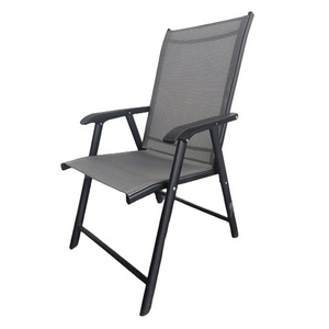 Modern Outdoor Textilene Furniture Garden Outdoor Patio furniture Garden Patio Sling Chair with Armrest