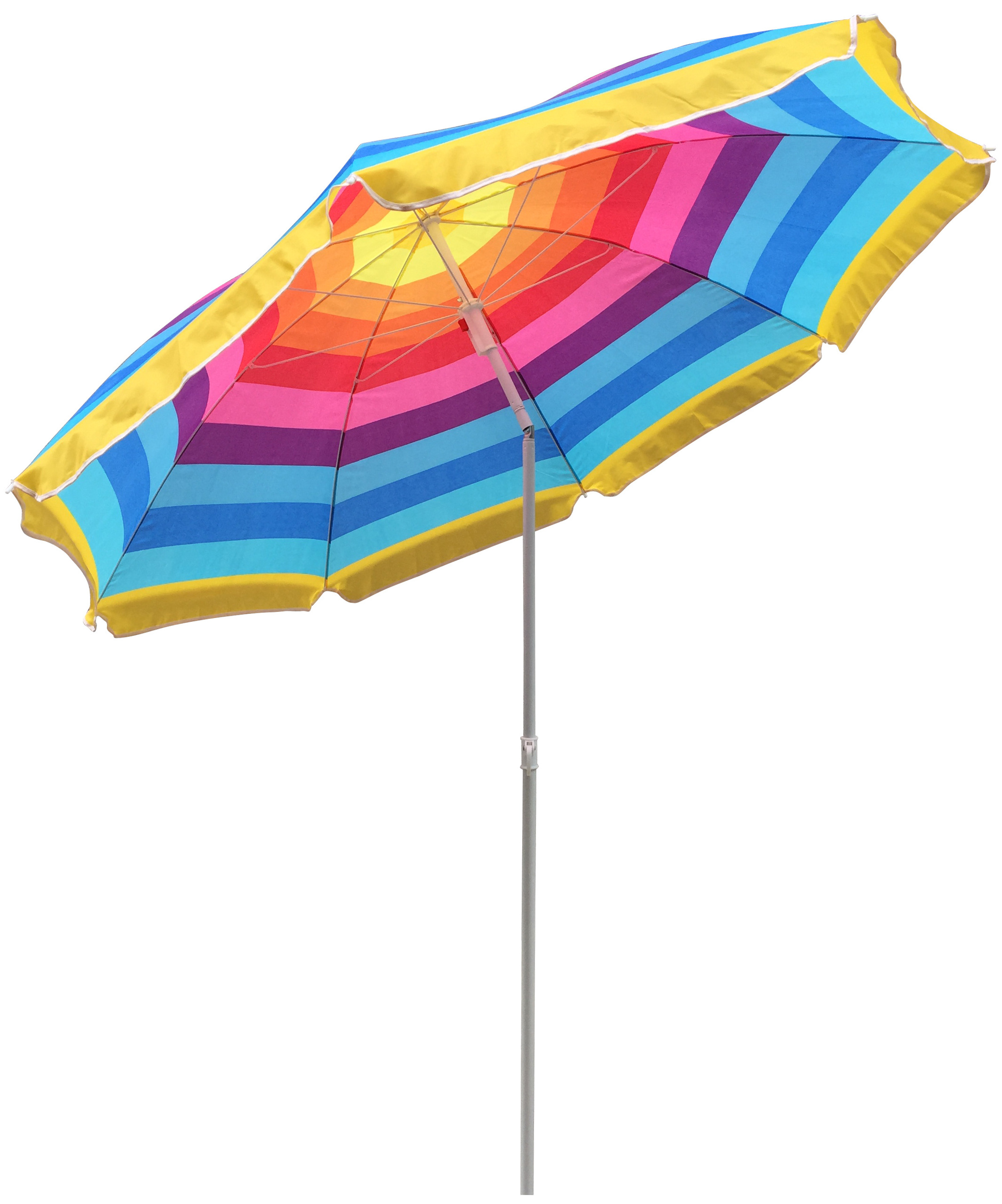 6.5ft Portable Sun Shade Umbrella Travel Beach Umbrella for Sand with Tilt Aluminum Pole and carry bag