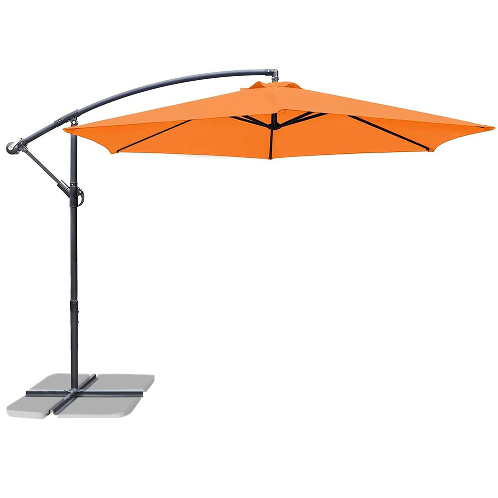 Sun Shelter Garden Parasol Umbrella 10ft Cantilever Patio Hanging Umbrella Outdoor Market Umbrella