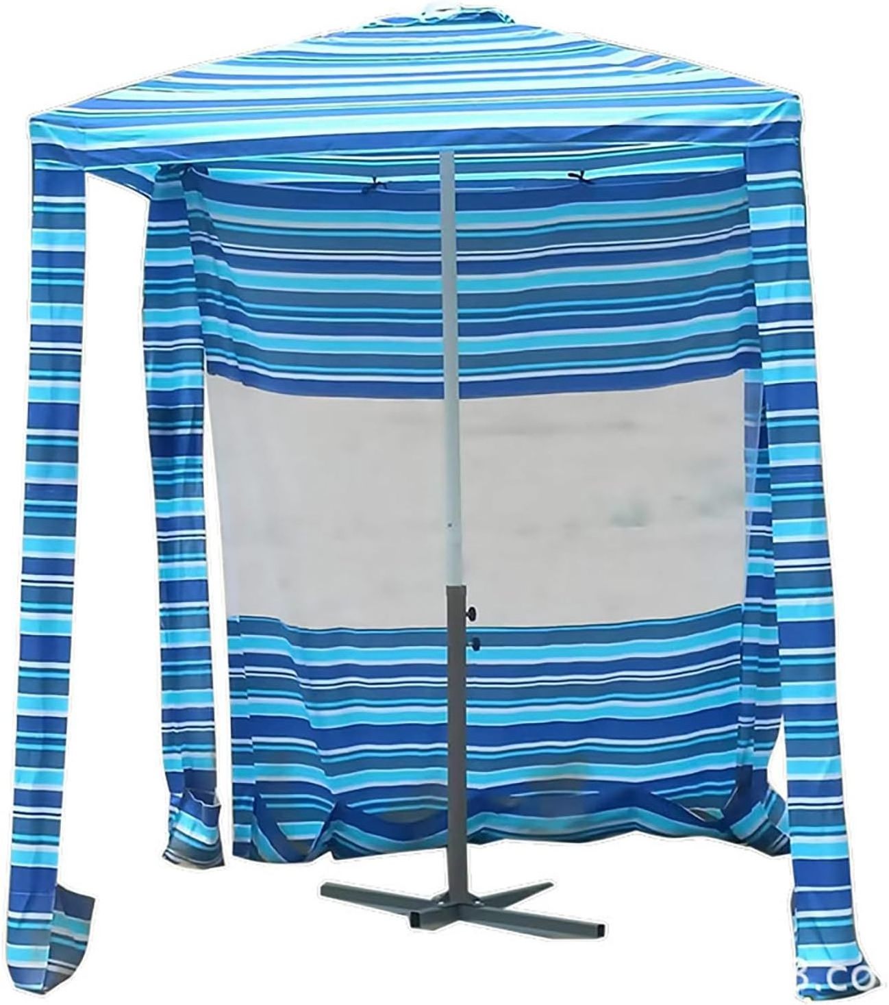 Portable Foldable Easy Setup Square Beach Canopy Folding Beach Umbrella with Carry Bag and Sand Anchor