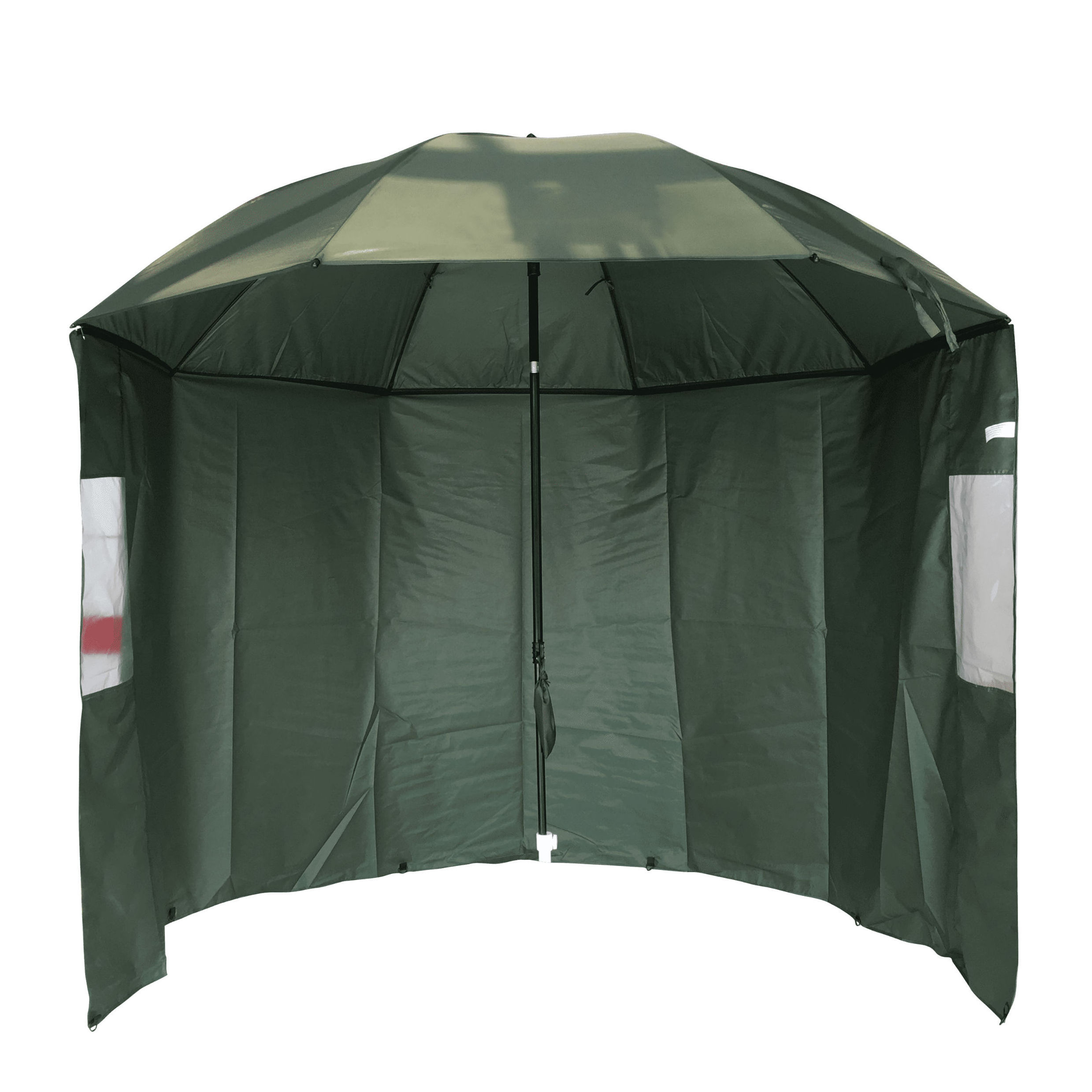 2.0m Outdoor Foldable Rain Sun UV Protection Fishing Camping Umbrella with Zipped Sides Brolly Shelter